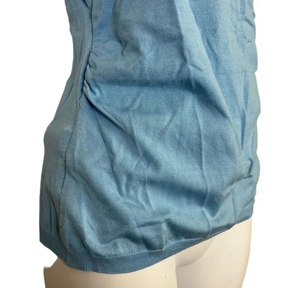 Ann Taylor Loft Y2K Silk Blend Knit Thin Short Sleeve Wrap Look Sweater NWT XS